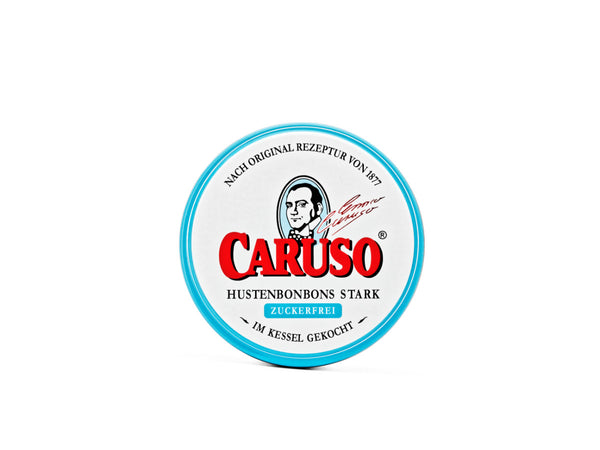 CARUSO Zuckerfrei Hustenbonbon in der Metalldose
